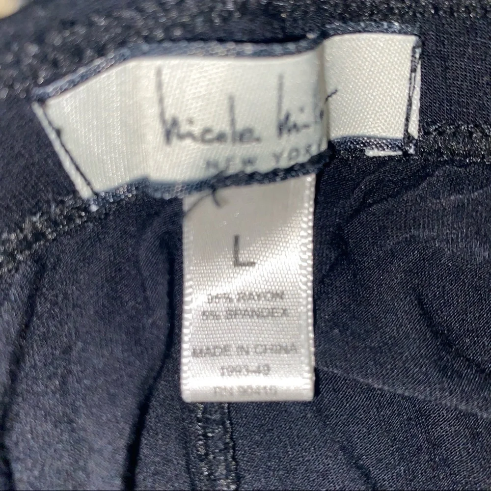 Nicole Miller Black Lounge Pants Women’s Size Large - Picture 3 of 5